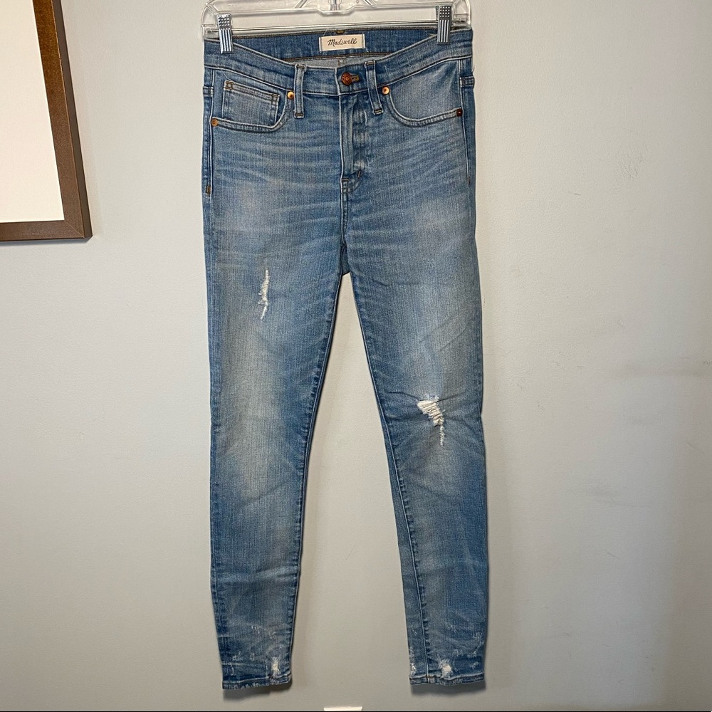 Madewell Distressed 9” High-Rise Denim Jeans- Size 26